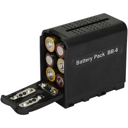 Battery Pack BB-6 adaptér/redukce tužkových baterií AA na Sony NP-F970/NP-F960/NP-F950/NP-F930/NP-F770/NP-F750/NP-F730/NP-F570/NP-F550